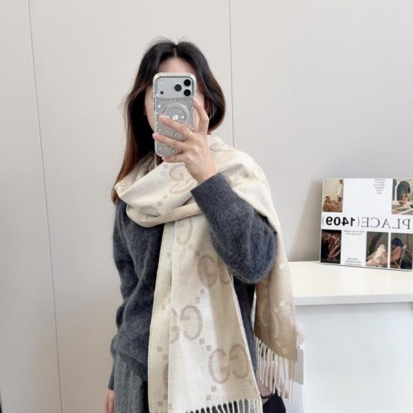 designer,replica,clothing,fake,1:1,lv,luxury,high quality Gucci-style letter fabric wool and silk scarf (05N8W)