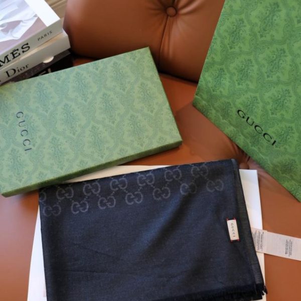 designer,replica,clothing,fake,1:1,lv,luxury,high quality Gucci elegant two-tone jacquard silk cashmere long scarf (16TKM)