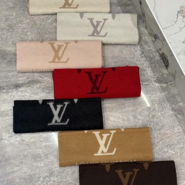 designer,replica,clothing,fake,1:1,lv,luxury,high quality LV large logo cashmere scarf (5LYEI)