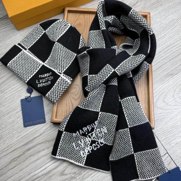 designer,replica,clothing,fake,1:1,lv,luxury,high quality LV Wool Suit Hat – Hat + Scarf, Classic Suit Hat, Unisex (F0XDX)