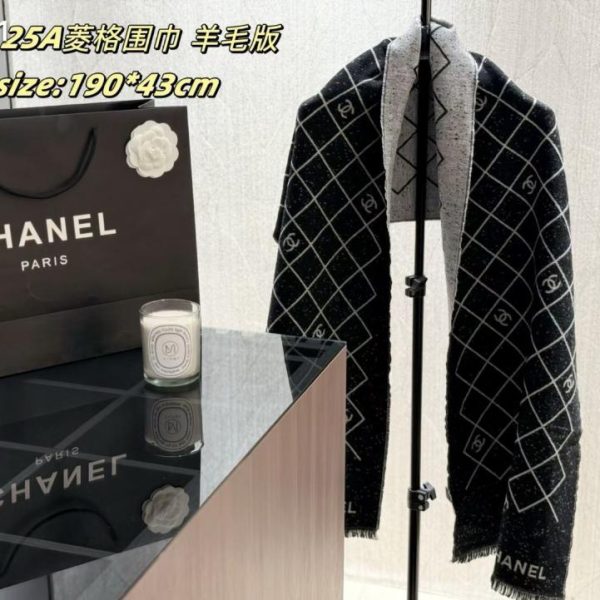 designer,replica,clothing,fake,1:1,lv,luxury,high quality CHANEL quilted scarf, wool version (S1HWR)