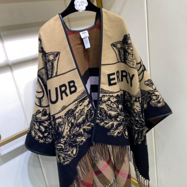 designer,replica,clothing,fake,1:1,lv,luxury,high quality High-quality Burberry latest B-horse reversible shawl/cape (OMC1Z)