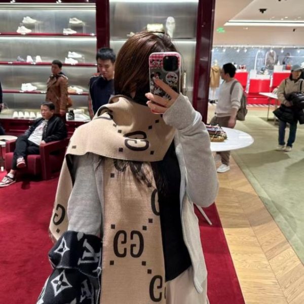 designer,replica,clothing,fake,1:1,lv,luxury,high quality High-end Gucci double-sided silk cashmere (4XJER)