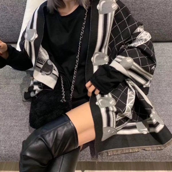 designer,replica,clothing,fake,1:1,lv,luxury,high quality Chanel Eiffel Tower Winter New Arrival Designer Scarf (5O97S)