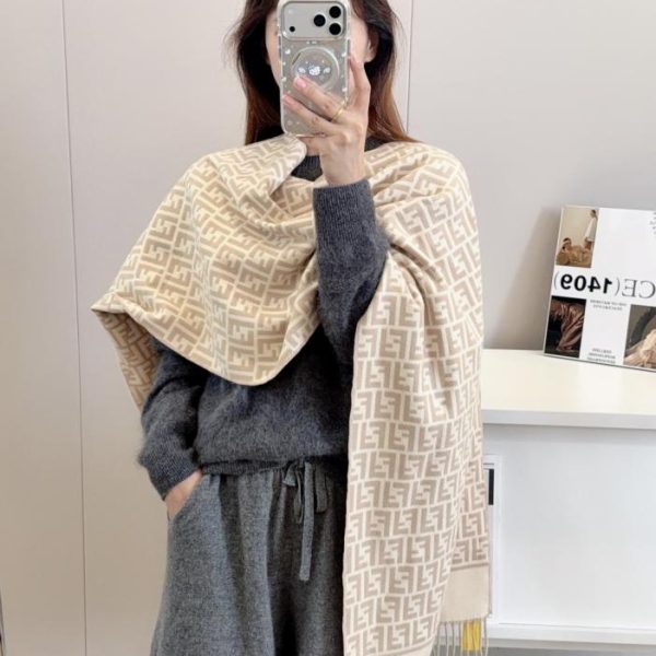 designer,replica,clothing,fake,1:1,lv,luxury,high quality FENDIFF Scarf, Couple Style (L3JH2)
