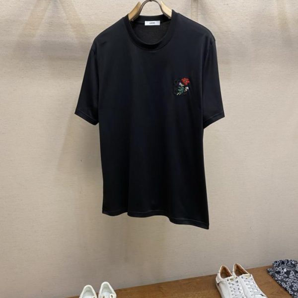 designer,replica,clothing,fake,1:1,lv,luxury,high quality Loewe’s new embroidered logo short-sleeved shirt (HRSZE)