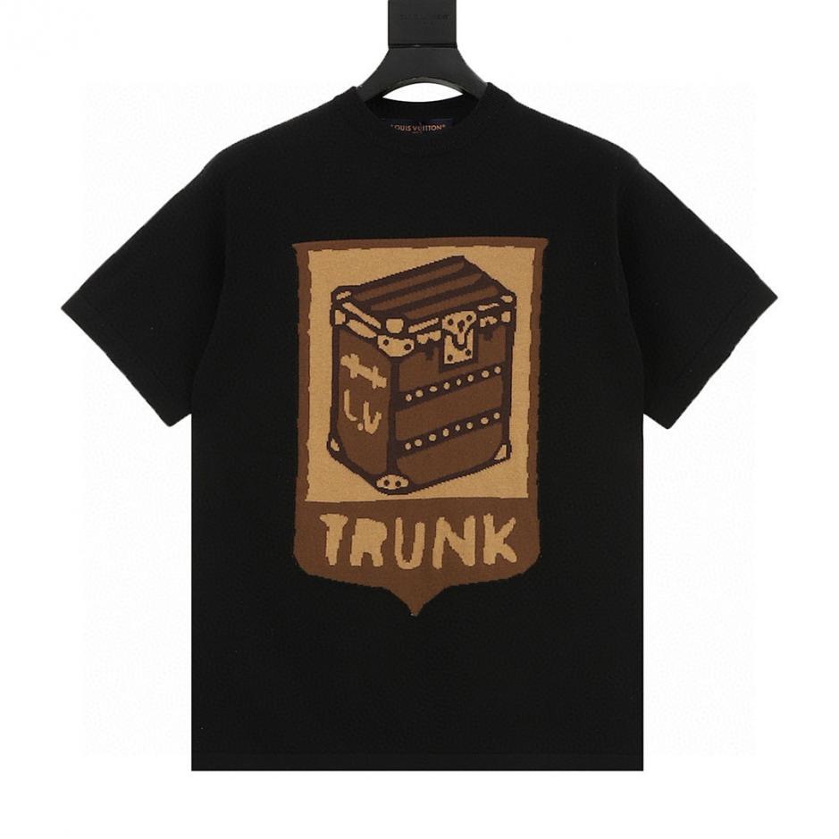 designer,replica,clothing,fake,1:1,lv,luxury,high quality LV leather trunk geometric pattern knit short-sleeved T-shirt (400F) designer,replica,clothing,fake,1:1,lv,luxury,high quality LV leather trunk geometric pattern knit short-sleeved T-shirt (400F)