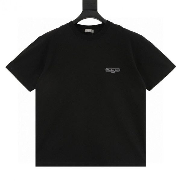 designer,replica,clothing,fake,1:1,lv,luxury,high quality Dior BOX Long Striped Embroidered Short-Sleeve T-Shirt (74F8)