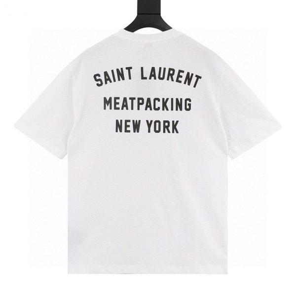 designer,replica,clothing,fake,1:1,lv,luxury,high quality SAINT LAURENT New York Collection Printed Short-Sleeve T-Shirt (85DF)