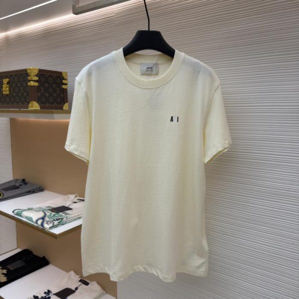 designer,replica,clothing,fake,1:1,lv,luxury,high quality Ami Paris Capsule Embroidery Short-Sleeve T-Shirt (JDU3K)