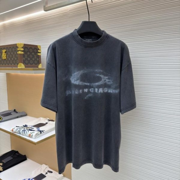 designer,replica,clothing,fake,1:1,lv,luxury,high quality Balenciaga Smoky Wash Short-Sleeve T-Shirt (9OIZW)
