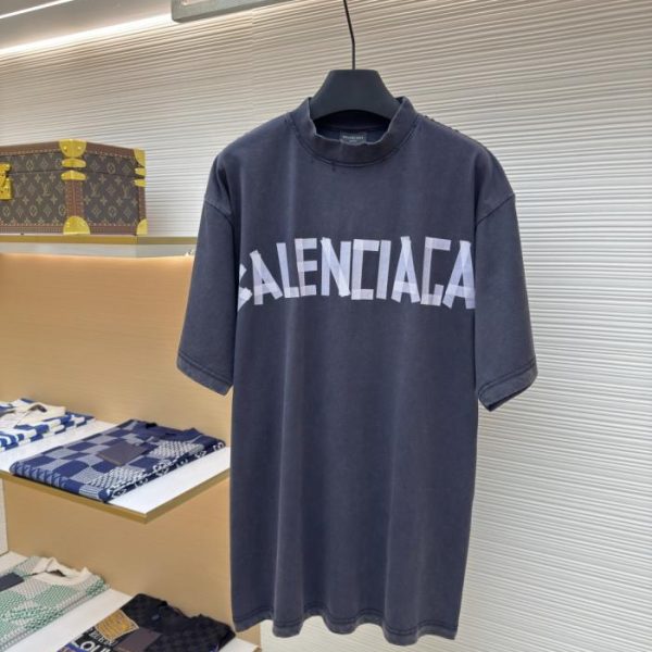 designer,replica,clothing,fake,1:1,lv,luxury,high quality Balenciaga masking tape short-sleeved shirt (H85IU)