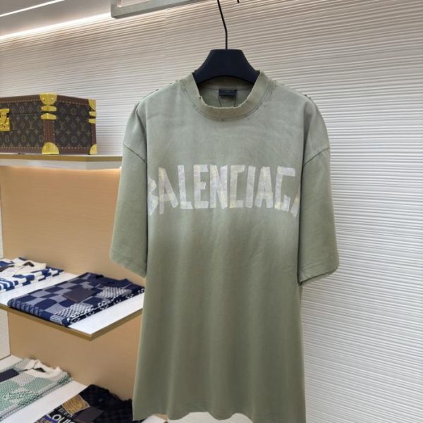 designer,replica,clothing,fake,1:1,lv,luxury,high quality Balenciaga masking tape short-sleeved T-shirt (Z02O8)