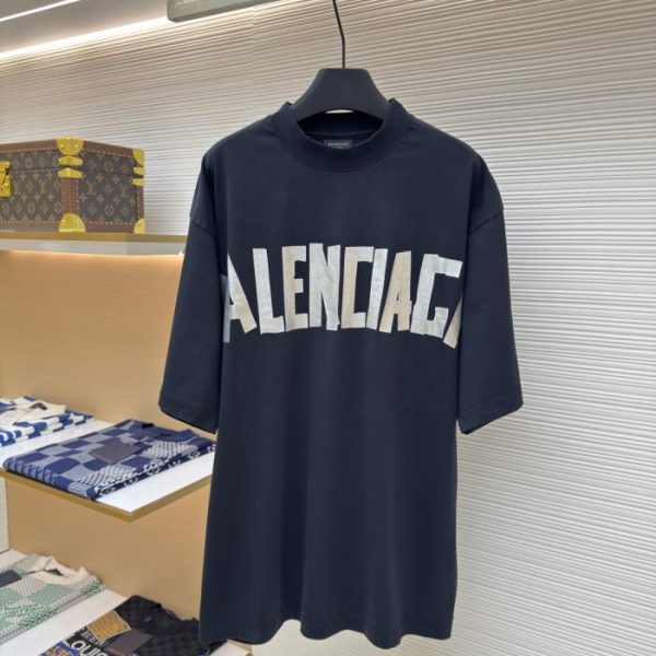designer,replica,clothing,fake,1:1,lv,luxury,high quality Balenciaga masking tape short-sleeved T-shirt (F2CO6)