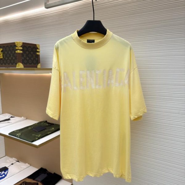 designer,replica,clothing,fake,1:1,lv,luxury,high quality Balenciaga masking tape short-sleeved T-shirt (1QZ6V)