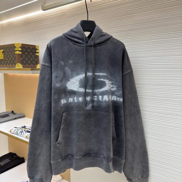 designer,replica,clothing,fake,1:1,lv,luxury,high quality Balenciaga faded washed smoky print sweatshirt (TN2HQ)