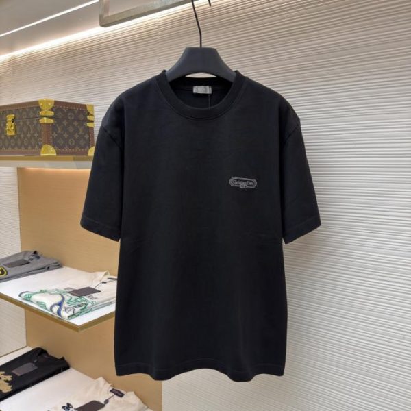 designer,replica,clothing,fake,1:1,lv,luxury,high quality Dior Box Embroidered Short-Sleeve T-Shirt (JS3NT)