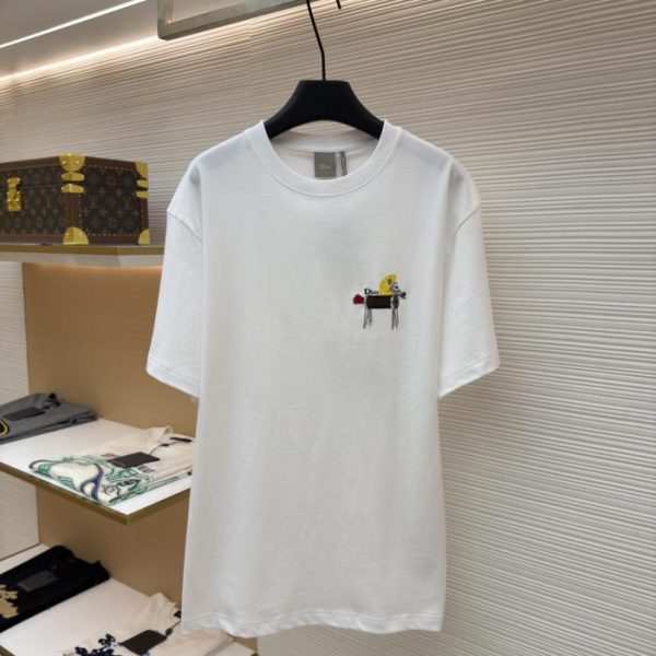 designer,replica,clothing,fake,1:1,lv,luxury,high quality Dior Embroidered Pony T-Shirt (90UJK)
