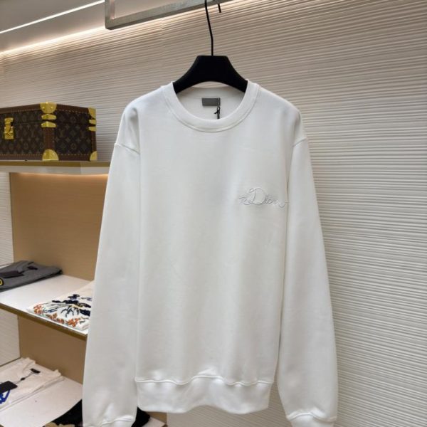 designer,replica,clothing,fake,1:1,lv,luxury,high quality Dior Satin Badge Crew Neck Sweatshirt (GKKZ7)