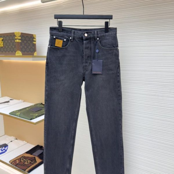 designer,replica,clothing,fake,1:1,lv,luxury,high quality LOUIS VUITTON patch letter jeans (7K7AW)