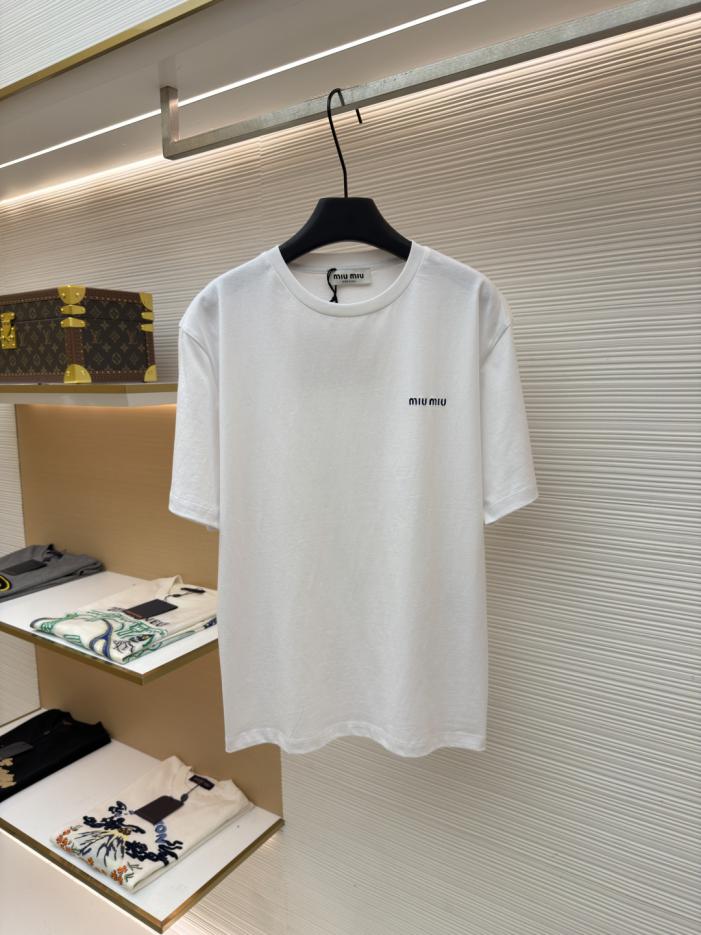 designer,replica,clothing,fake,1:1,lv,luxury,high quality MIUMIU Embroidered Logo Short-Sleeve T-Shirt (N5B39) designer,replica,clothing,fake,1:1,lv,luxury,high quality MIUMIU Embroidered Logo Short-Sleeve T-Shirt (N5B39)