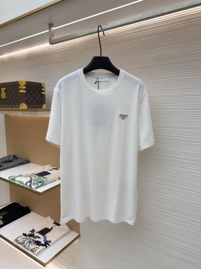 designer,replica,clothing,fake,1:1,lv,luxury,high quality Prada triangular logo terry cloth short-sleeved shirt (ZXLY7) designer,replica,clothing,fake,1:1,lv,luxury,high quality Prada triangular logo terry cloth short-sleeved shirt (ZXLY7)