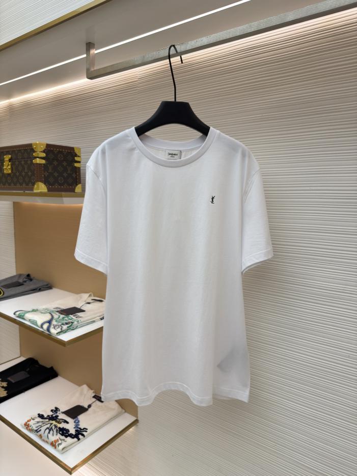 designer,replica,clothing,fake,1:1,lv,luxury,high quality Saint Laurent solid color logo embroidered crew neck short-sleeved shirt (1NSOC) designer,replica,clothing,fake,1:1,lv,luxury,high quality Saint Laurent solid color logo embroidered crew neck short-sleeved shirt (1NSOC)