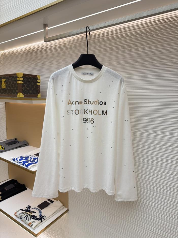 designer,replica,clothing,fake,1:1,lv,luxury,high quality Acne Studios long-sleeved shirt with laser-cut rhinestones, item number 1682157-A10(XI7WF). designer,replica,clothing,fake,1:1,lv,luxury,high quality Acne Studios long-sleeved shirt with laser-cut rhinestones, item number 1682157-A10(XI7WF).