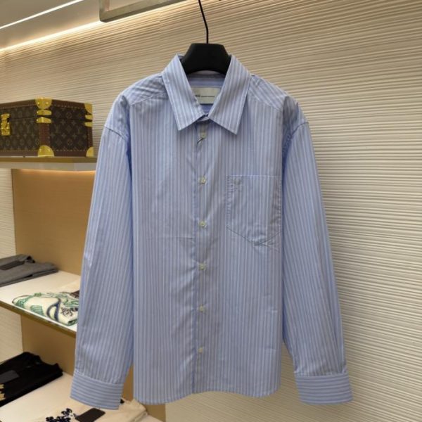 designer,replica,clothing,fake,1:1,lv,luxury,high quality Ami striped shirt with pockets, item number 1683095-A85(X8LF0)