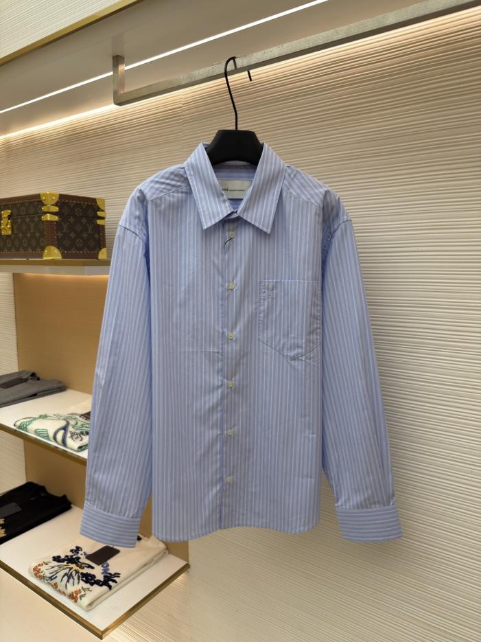 designer,replica,clothing,fake,1:1,lv,luxury,high quality Ami striped shirt with pockets, item number 1683095-A85(X8LF0) designer,replica,clothing,fake,1:1,lv,luxury,high quality Ami striped shirt with pockets, item number 1683095-A85(X8LF0)