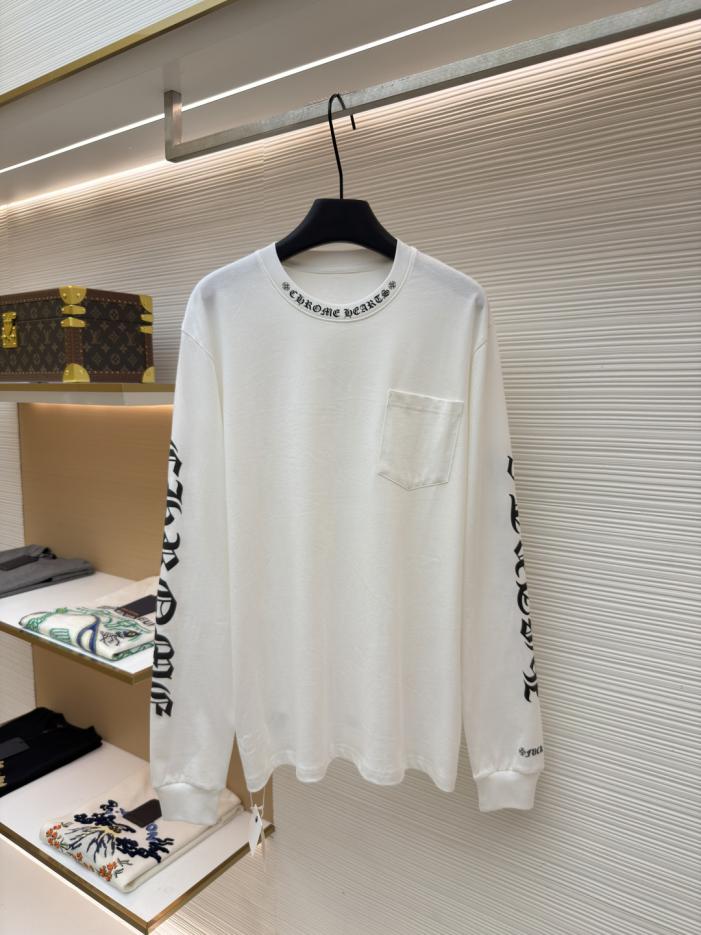 designer,replica,clothing,fake,1:1,lv,luxury,high quality Chrome Hearts Simple Long-Sleeve T-Shirt with Printed Floral Armlet at the Neckline, Item No. 1683010-A60(2IHJV) designer,replica,clothing,fake,1:1,lv,luxury,high quality Chrome Hearts Simple Long-Sleeve T-Shirt with Printed Floral Armlet at the Neckline, Item No. 1683010-A60(2IHJV)