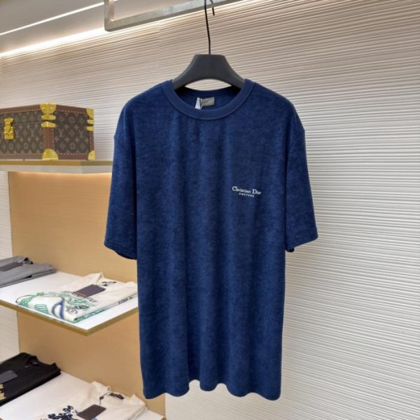 designer,replica,clothing,fake,1:1,lv,luxury,high quality Dior Embroidered Terry Cloth Short-Sleeve T-Shirt, Item No. 1683112-X90(A7JDW)