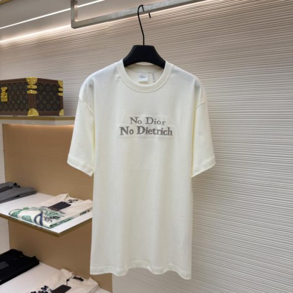 designer,replica,clothing,fake,1:1,lv,luxury,high quality Dior Manifesto embroidered crew neck short-sleeved shirt, item number 1683108-A00(BIO3Q)