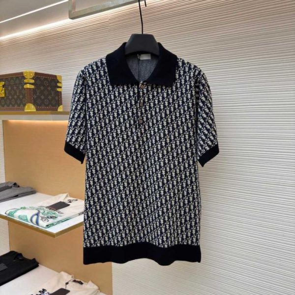 designer,replica,clothing,fake,1:1,lv,luxury,high quality Dior jacquard knit polo shirt, item number 1683190-B10(2Q94F)