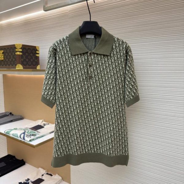 designer,replica,clothing,fake,1:1,lv,luxury,high quality Dior jacquard knit polo shirt, item number 1683191-B10(TDQ9C)