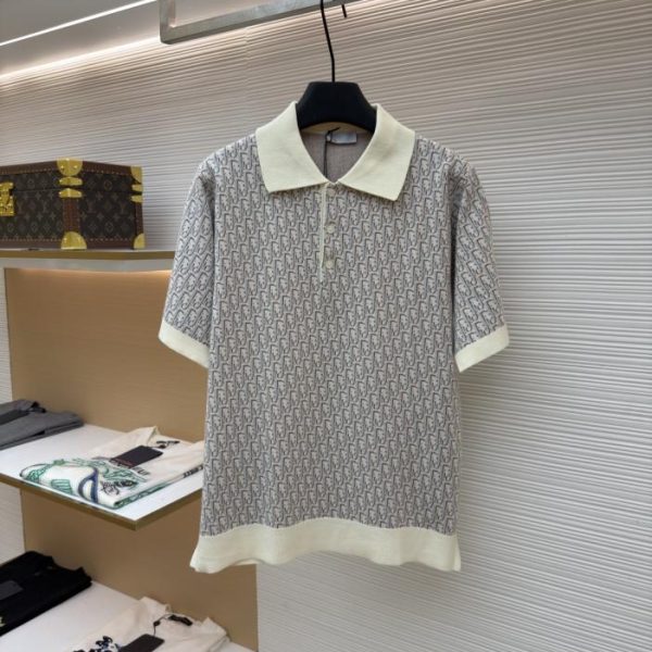 designer,replica,clothing,fake,1:1,lv,luxury,high quality Dior jacquard knit polo shirt, item number 1683189-B10(ONO8K)
