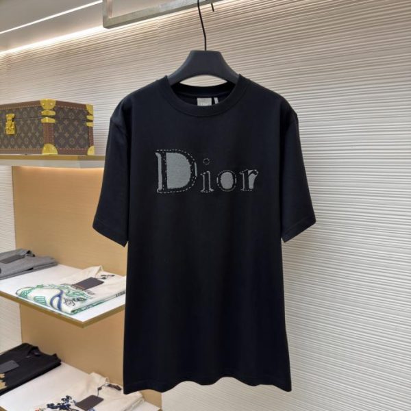 designer,replica,clothing,fake,1:1,lv,luxury,high quality Dior round neck short-sleeved shirt with dotted embroidery, item number 1683145-A05(ZMYZ2)