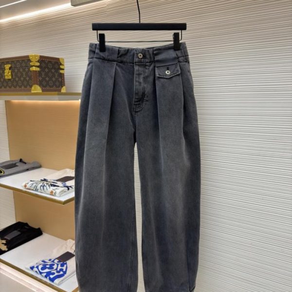 designer,replica,clothing,fake,1:1,lv,luxury,high quality Loewe leather patch jeans, style number 1682494-B25(1RETZ)