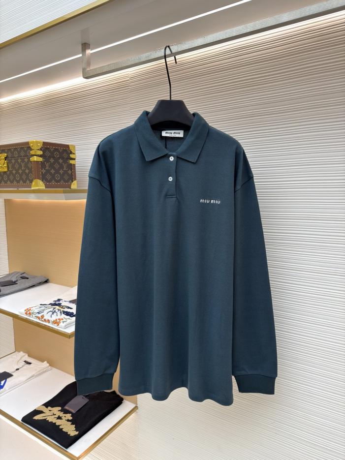 designer,replica,clothing,fake,1:1,lv,luxury,high quality MIUMIU Cotton Piqué Polo Shirt, Item No. 1681423-A10(SL3RV) designer,replica,clothing,fake,1:1,lv,luxury,high quality MIUMIU Cotton Piqué Polo Shirt, Item No. 1681423-A10(SL3RV)