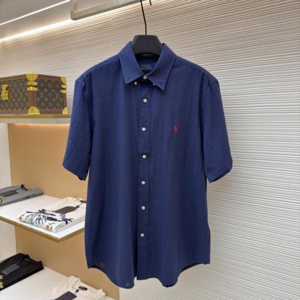 designer,replica,clothing,fake,1:1,lv,luxury,high quality Ralph Lauren logo embroidered short-sleeved shirt, item number 1682558-A20(V5FME)