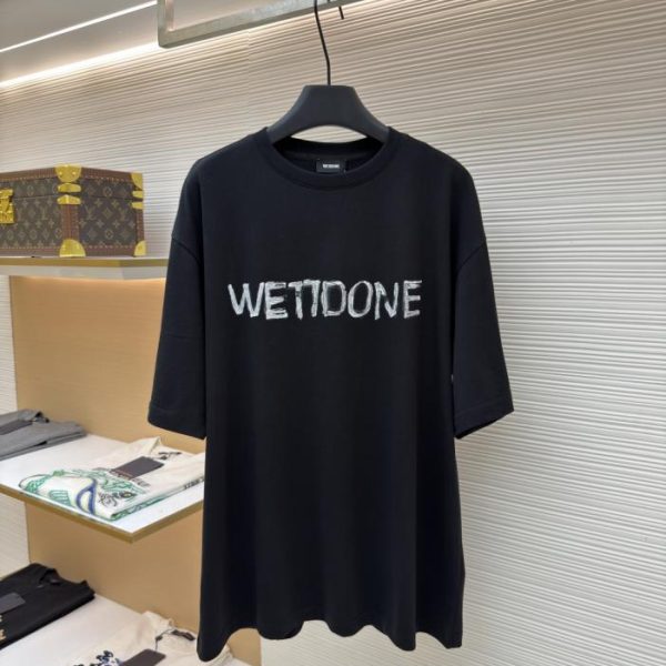 designer,replica,clothing,fake,1:1,lv,luxury,high quality WE11DONE Printed Hand-Painted Short-Sleeve T-Shirt, Item No. 1683201-X90(JIWK3)