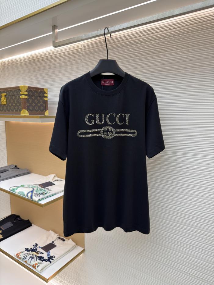 designer,replica,clothing,fake,1:1,lv,luxury,high quality Gucci Rhinestone Logo Short-Sleeve T-Shirt, Item No. 1683213-(RJD0L) designer,replica,clothing,fake,1:1,lv,luxury,high quality Gucci Rhinestone Logo Short-Sleeve T-Shirt, Item No. 1683213-(RJD0L)
