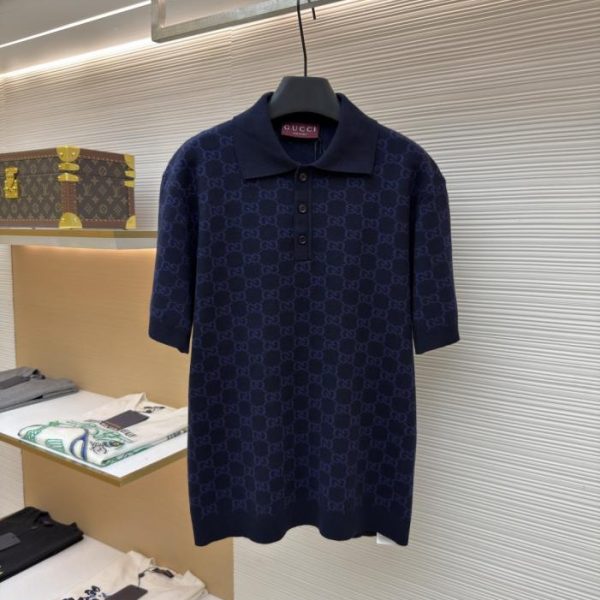 designer,replica,clothing,fake,1:1,lv,luxury,high quality Gucci button-down knit polo shirt, item number 1683206-A80(YTXHJ)