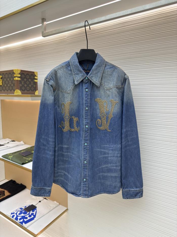 designer,replica,clothing,fake,1:1,lv,luxury,high quality LOUIS VUITTON Crochet Collared Denim Long-Sleeve Shirt, Item No. 1680561-B45(2NQK7) designer,replica,clothing,fake,1:1,lv,luxury,high quality LOUIS VUITTON Crochet Collared Denim Long-Sleeve Shirt, Item No. 1680561-B45(2NQK7)