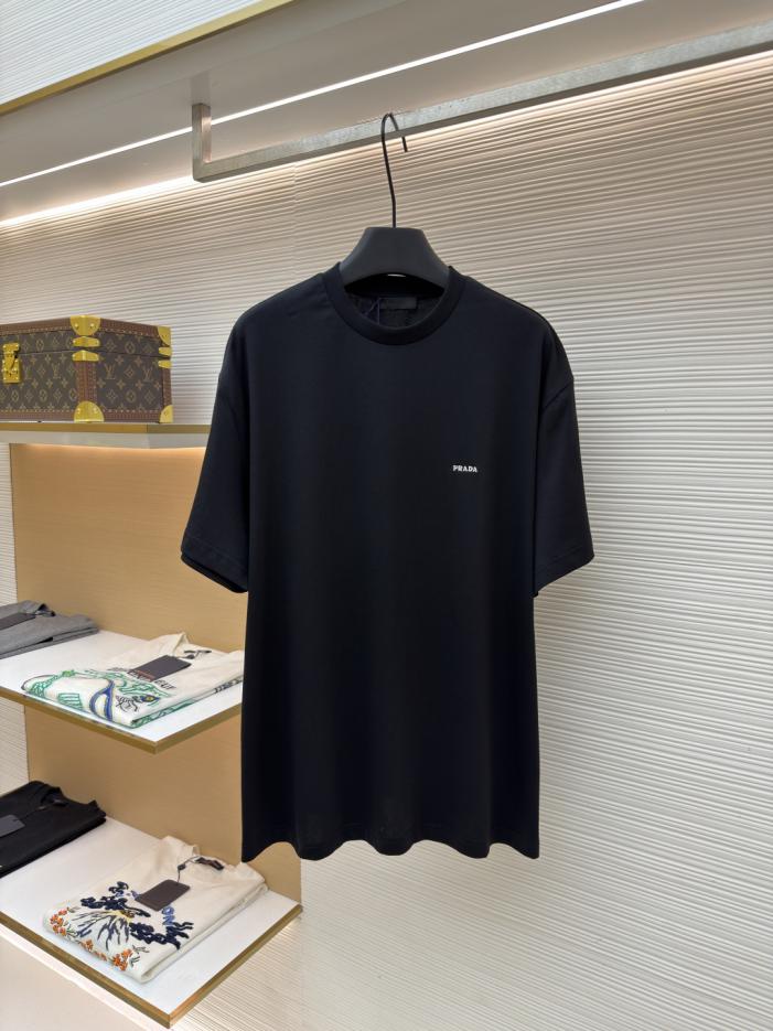 designer,replica,clothing,fake,1:1,lv,luxury,high quality Prada logo embroidered crew neck short-sleeved shirt, item number 1683063-X95(S2Z6J) designer,replica,clothing,fake,1:1,lv,luxury,high quality Prada logo embroidered crew neck short-sleeved shirt, item number 1683063-X95(S2Z6J)