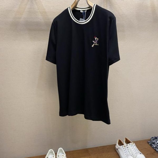 designer,replica,clothing,fake,1:1,lv,luxury,high quality Moncer logo patch embroidered cotton T-shirt (RJVGY)
