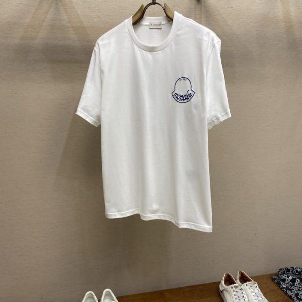 designer,replica,clothing,fake,1:1,lv,luxury,high quality Monlcer New Embroidered Logo Short-Sleeve T-Shirt (2 JAGS)