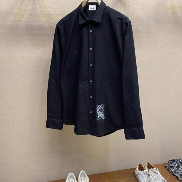 designer,replica,clothing,fake,1:1,lv,luxury,high quality Burberry BUR unisex business casual Oxford cotton long-sleeved shirt (ET609)