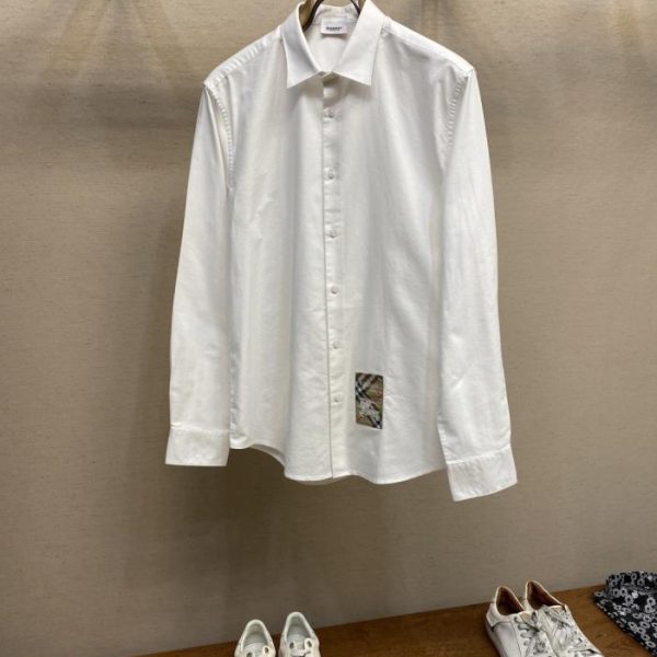 designer,replica,clothing,fake,1:1,lv,luxury,high quality Burberry BUR unisex business casual Oxford cotton long-sleeved shirt (FG1Y6)