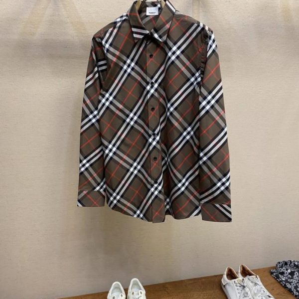 designer,replica,clothing,fake,1:1,lv,luxury,high quality Burberry check cotton casual shirt (3RRJ7)